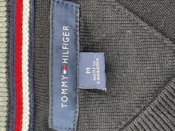 TOMMY HILFIGER ΠΛΕΚΤΟ ΠΟΥΛΟΒΕΡ MINIMAL ΜΑΥΡΟ ΑΝΤΡΙΚΟ PRE OWNED M