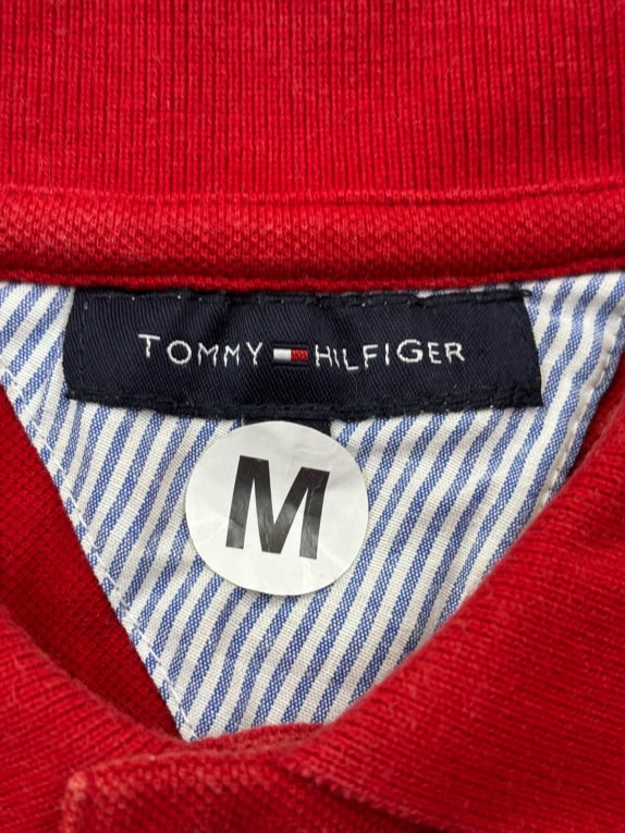 TOMMY HILFIGER POLO CLASSIC ROSSO UOMO PRE OWNED M