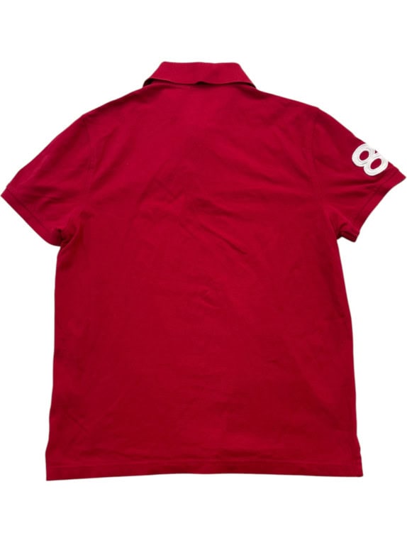TOMMY HILFIGER POLO SHIRT CLASSIC RED MEN PRE OWNED M