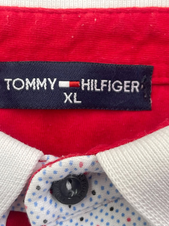 TOMMY HILFIGER POLO MINIMAL OFF WHITE UOMO PRE OWNED XL