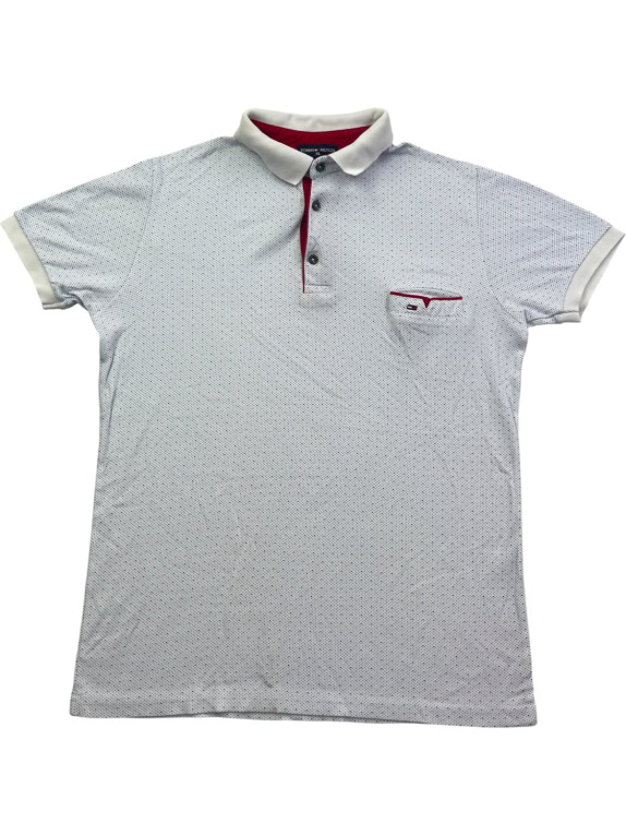 TOMMY HILFIGER POLO MINIMAL OFF WHITE UOMO PRE OWNED XL