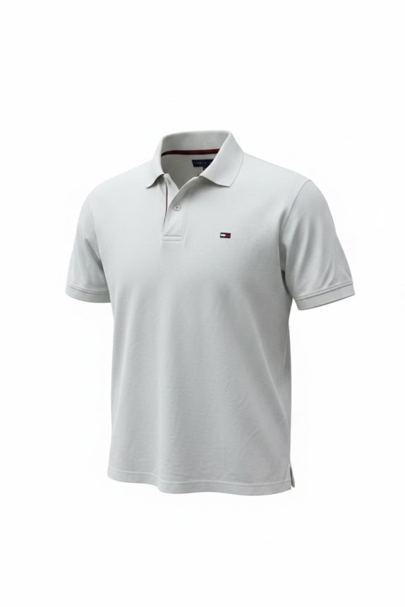 TOMMY HILFIGER POLO MINIMAL OFF WHITE UOMO PRE OWNED L