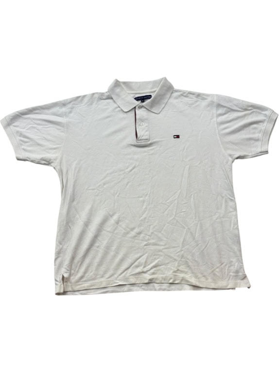 TOMMY HILFIGER POLO MINIMAL OFF WHITE ΑΝΤΡΙΚΟ PRE OWNED L