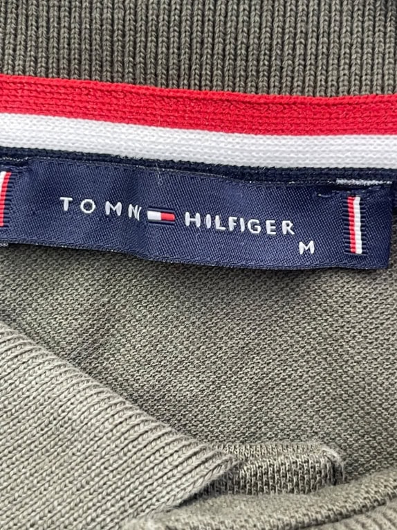 TOMMY HILFIGER POLO MINIMAL OLIVE UOMO PRE OWNED M
