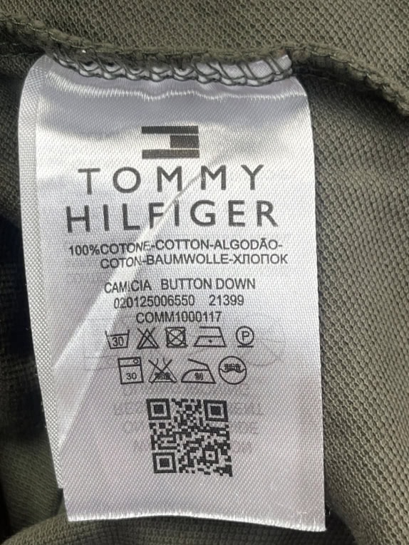 TOMMY HILFIGER POLO MINIMAL OLIVE UOMO PRE OWNED M