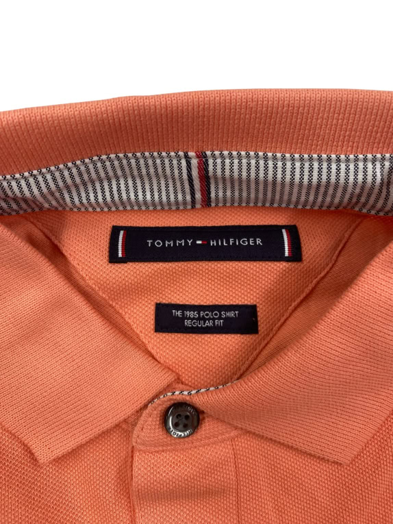 Tommy Hilfiger Polo Μπλούζα 1985 Regular Fit Logo Πορτοκαλί Ανδρικό S-M