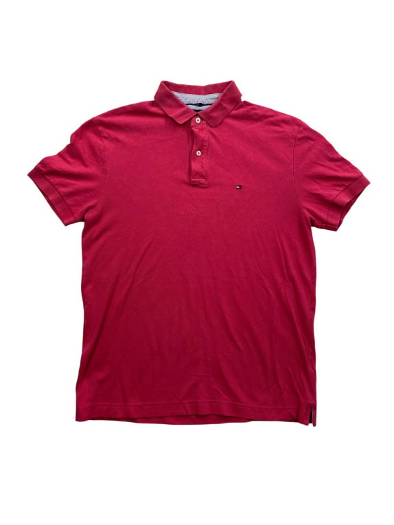TOMMY HILFIGER Polo Μπλούζα Casual Λογότυπο Κόκκινο Ανδρικό L