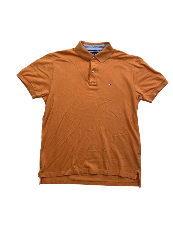 TOMMY HILFIGER Polo Μπλούζα Casual Λογότυπο Πορτοκαλί Ανδρικό M