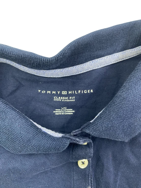 Tommy Hilfiger Polo Μπλούζα Classic Fit Κεντητό Λογότυπο Μπλε Γυναικείο L