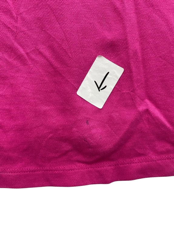 Tommy Hilfiger Polo Maglia Classic Fit con logo fucsia da donna XL