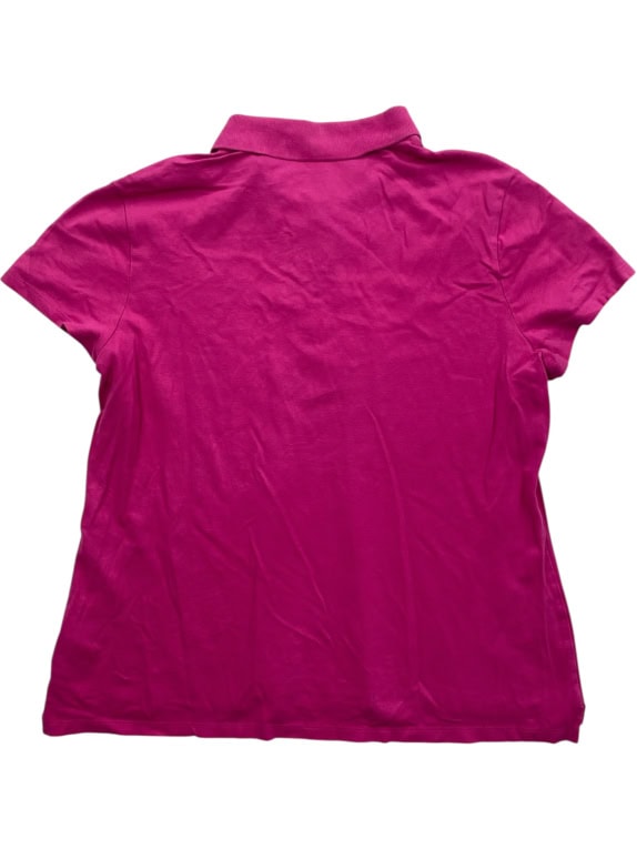 Tommy Hilfiger Polo Maglia Classic Fit con logo fucsia da donna XL