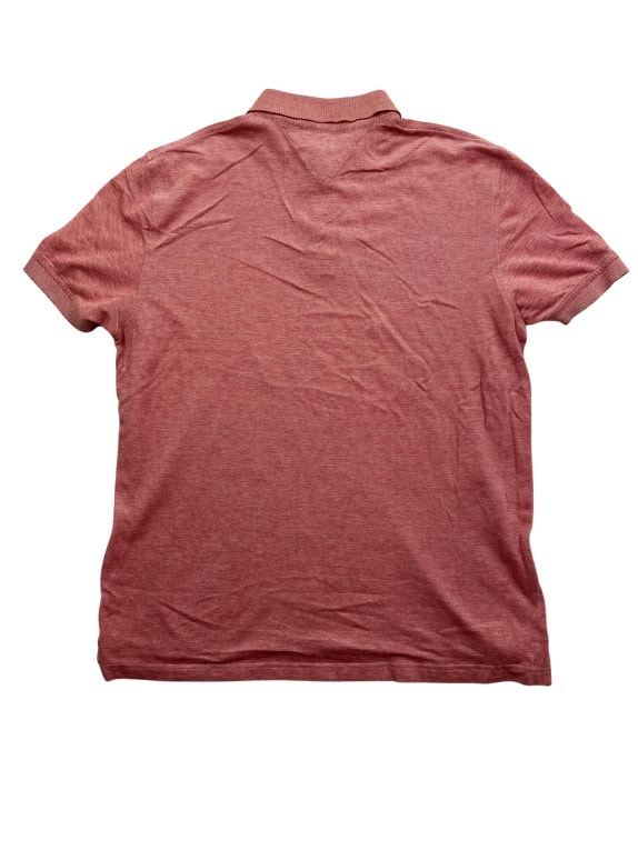 Tommy Hilfiger Polo Shirt Classic Fit Logo Brick Red Men’s L