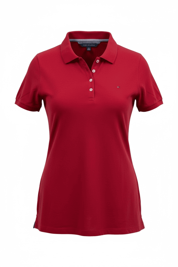 Tommy Hilfiger Polo Μπλούζα Classic Logo Κόκκινο Γυναικείο XL