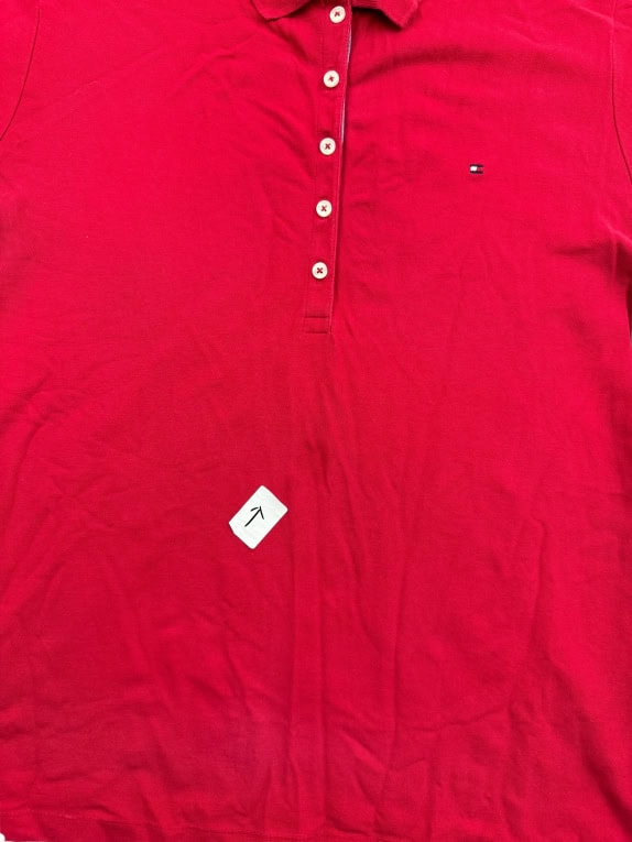 Tommy Hilfiger Polo Μπλούζα Classic Logo Κόκκινο Γυναικείο XL