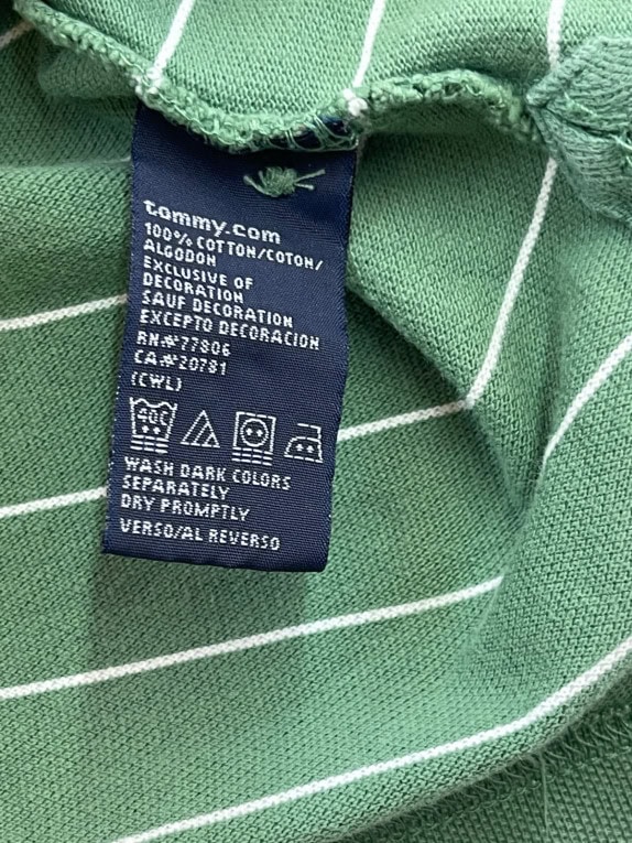 TOMMY HILFIGER POLO CLASSICA VERDE UOMO PRE OWNED XL