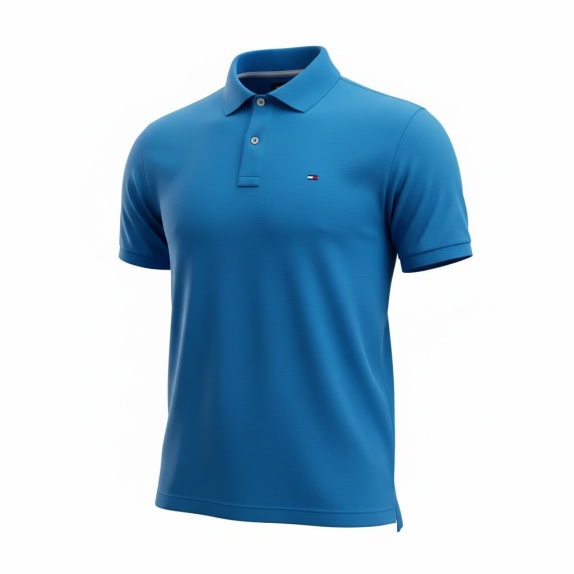 TOMMY HILFIGER Polo Μπλούζα Custom Fit Μπλε Ανδρική M