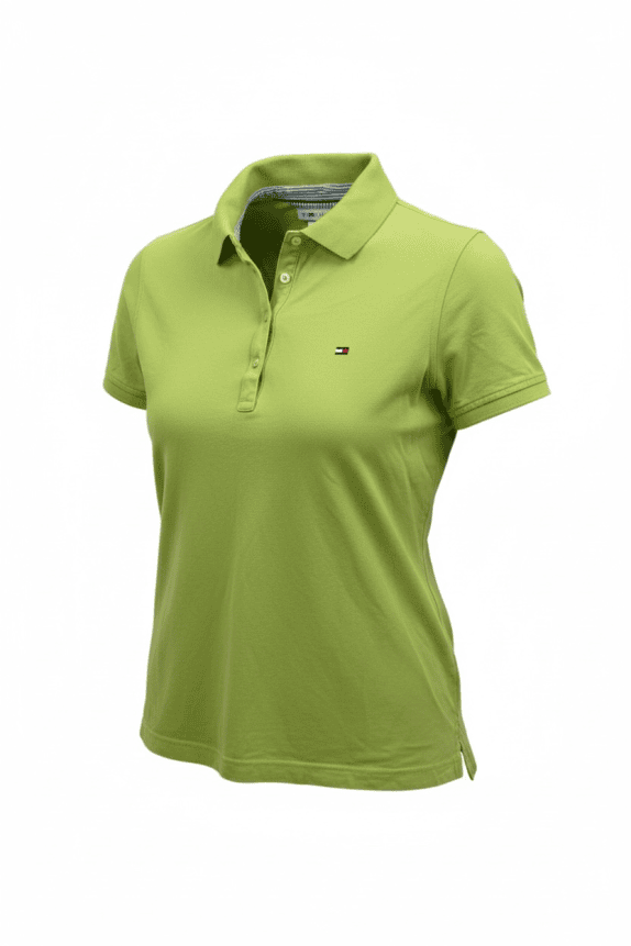 Tommy Hilfiger Polo Μπλούζα Logo Λαχανί Γυναικεία M