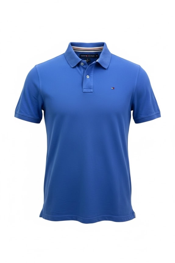 TOMMY HILFIGER Polo Shirt Logo Blue Men's M