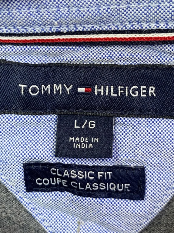 TOMMY HILFIGER ΠΟΛΟ ΜΠΛΟΥΖΑ MINIMAL CHARCOAL ΓΥΝΑΙΚΕΙΟ PRE OWNED L