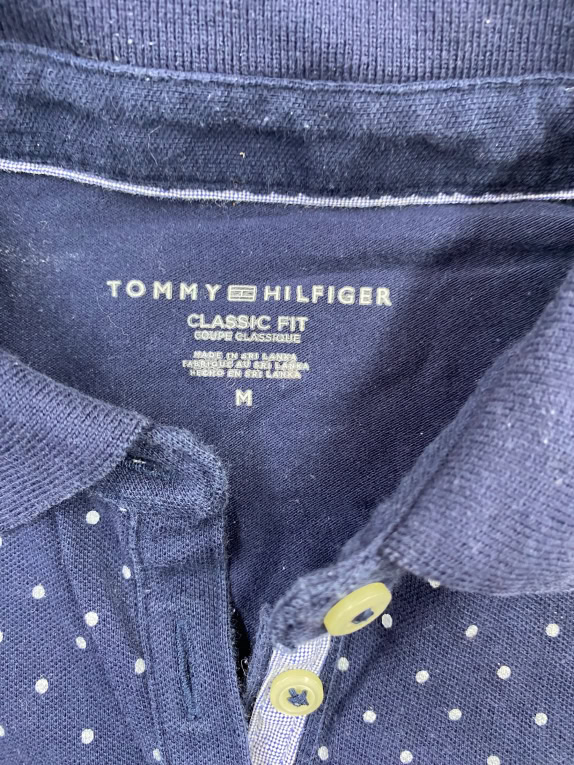 Tommy Hilfiger Polo Μπλούζα Μπλε Πουά Γυναικεία M