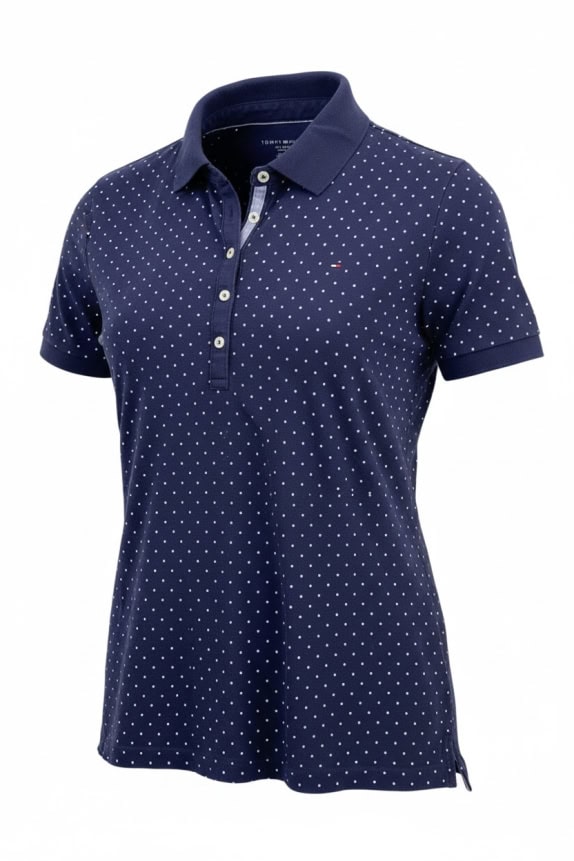 Tommy Hilfiger Polo Μπλούζα Μπλε Πουά Γυναικεία M