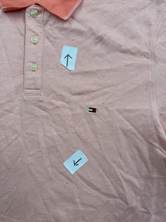 TOMMY HILFIGER Polo Maglia Slim Fit Logo Rosa da Uomo XL