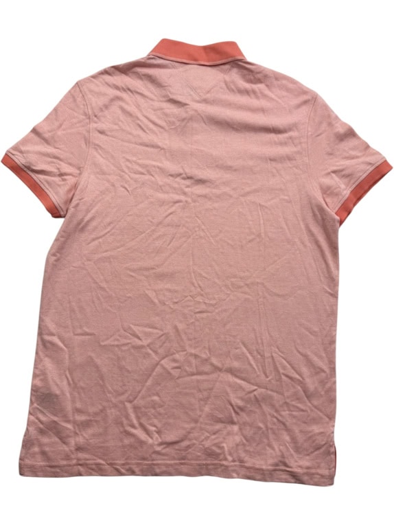 TOMMY HILFIGER Polo Maglia Slim Fit Logo Rosa da Uomo XL