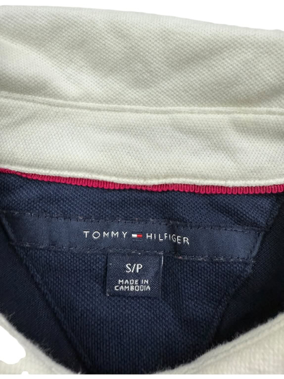 TOMMY HILFIGER Polo Μπλούζα Vintage Patch Logo Μπλε/Λευκό Γυναικείο S/P