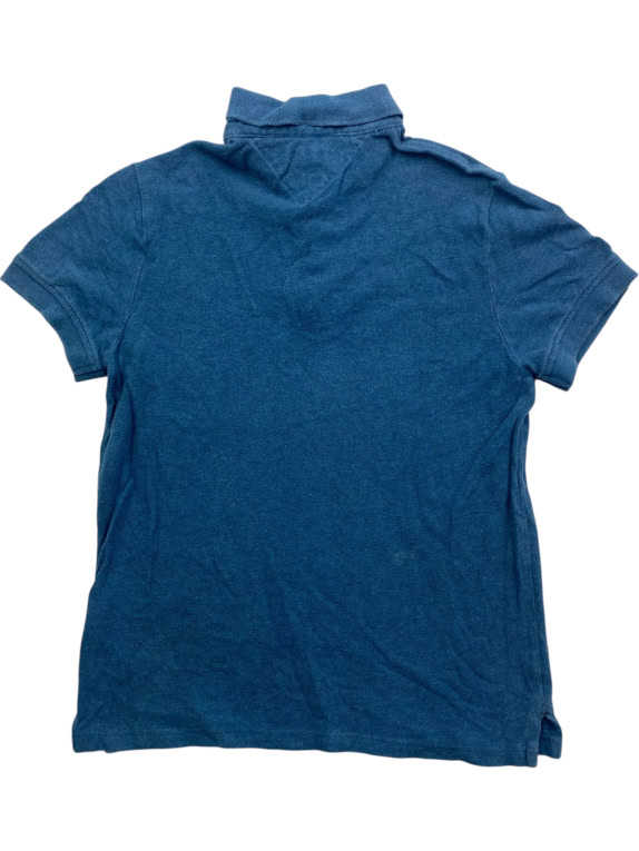 TOMMY HILFIGER Polo Shirt Custom Fit Classic Flag Logo Blue Women’s M