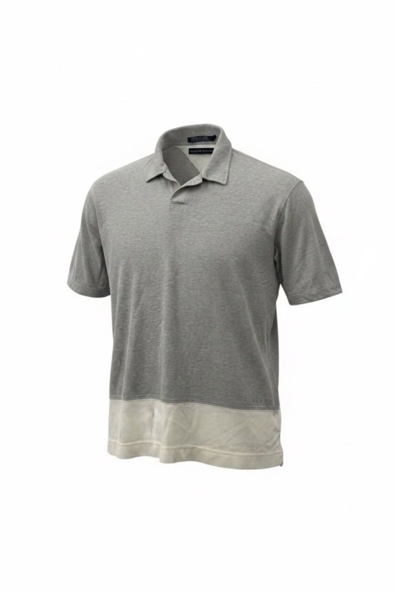 Tommy Hilfiger Polo Shirt Δίχρωμο Γκρι Εκρού Unisex M–L