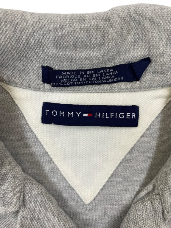 Tommy Hilfiger Polo Shirt Δίχρωμο Γκρι Εκρού Unisex M–L
