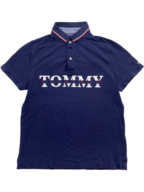 TOMMY HILFIGER Polo Shirt Logo Μπλε UNISEX M