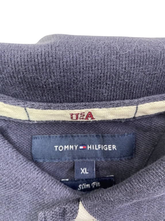 Tommy Hilfiger Polo Shirt Logo Navy Size XL