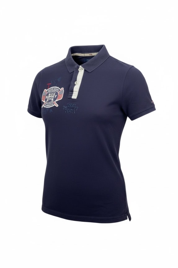Tommy Hilfiger Polo con logo blu navy XL