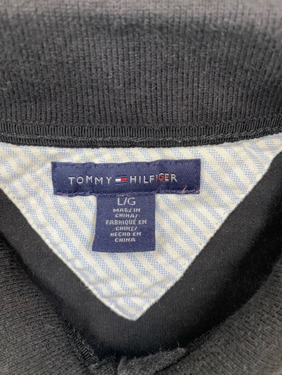 Tommy Hilfiger Polo Shirt Μαύρο Logo Γυναικείο L