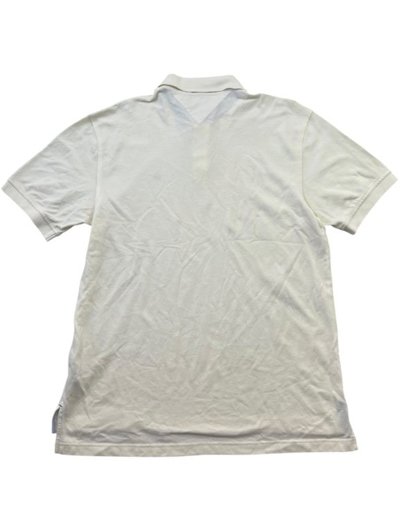TOMMY HILFIGER POLO SHIRT MINIMAL CREAM UOMO PRE OWNED XL