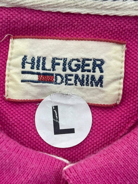 TOMMY HILFIGER POLO SHIRT MINIMAL ΦΟΥΞΙΑ ΑΝΤΡΙΚΟ PRE OWNED L