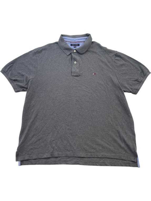 TOMMY HILFIGER POLO SHIRT MINIMAL ΓΚΡΙ ΑΝΤΡΙΚΟ PRE OWNED XL