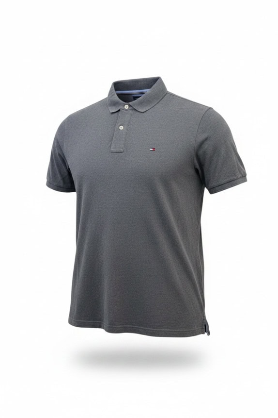 TOMMY HILFIGER POLO SHIRT MINIMAL ΓΚΡΙ ΑΝΤΡΙΚΟ PRE OWNED XL