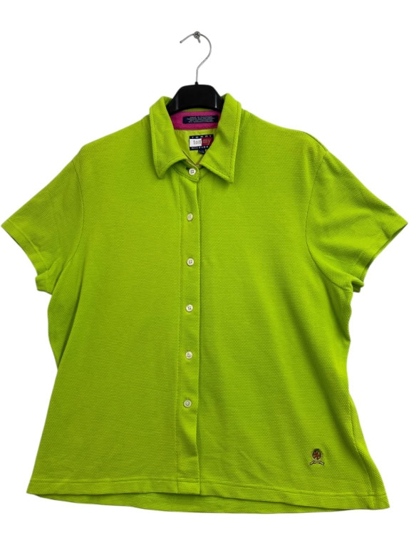 TOMMY HILFIGER POLO SHIRT MINIMAL LIME GREEN ΓΥΝΑΙΚΕΙΟ PRE OWNED M
