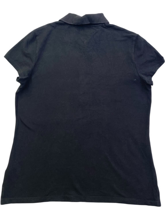 TOMMY HILFIGER POLO SHIRT MINIMAL NERO DONNA PRE OWNED L