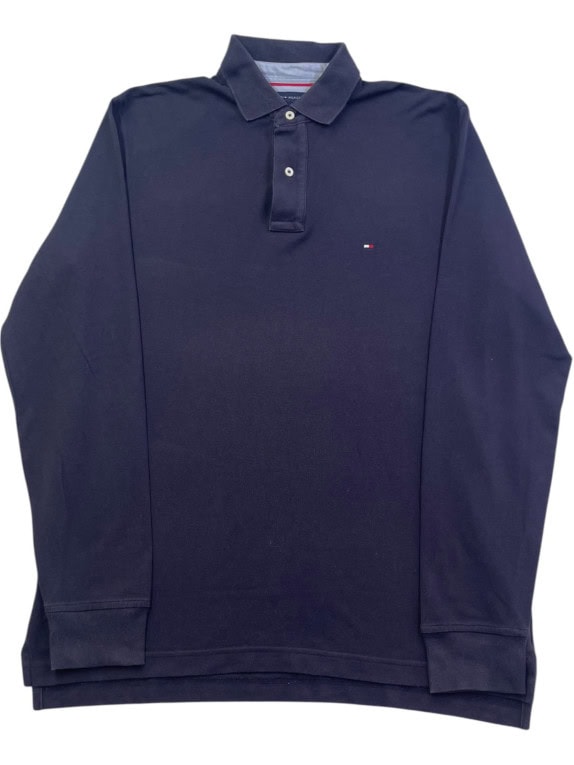 TOMMY HILFIGER POLO MINIMAL NAVY UOMO PRE OWNED L