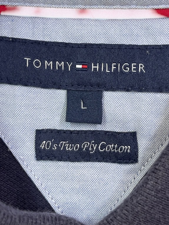 TOMMY HILFIGER POLO MINIMAL NAVY UOMO PRE OWNED L