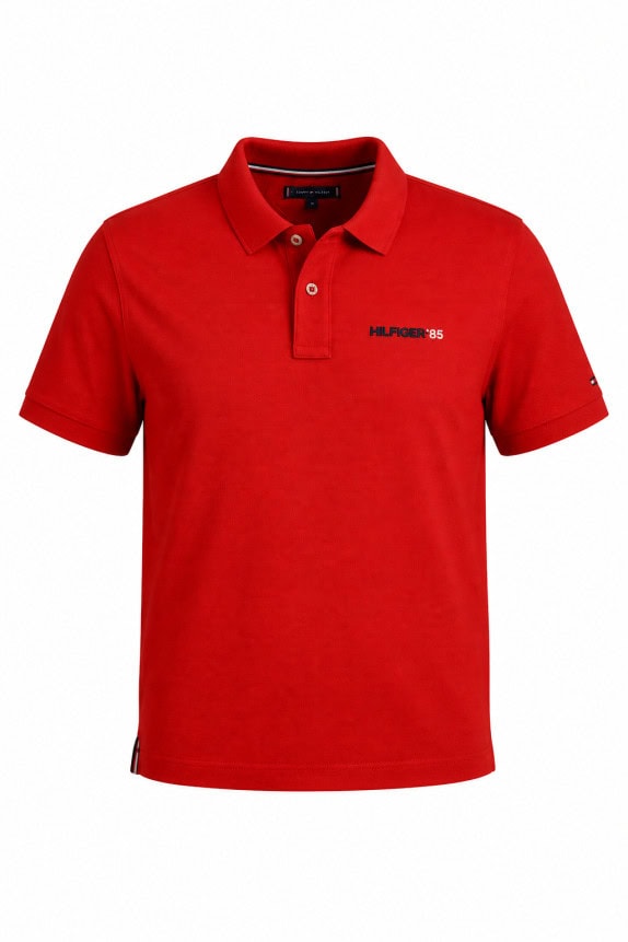 TOMMY HILFIGER POLO SHIRT MINIMAL RED ΑΝΤΡΙΚΟ PRE OWNED L