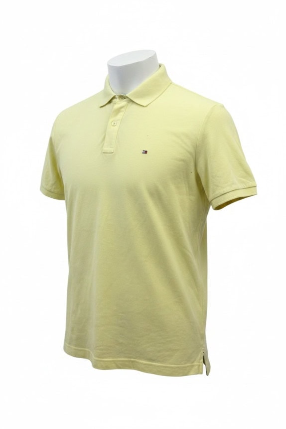 TOMMY HILFIGER POLO SHIRT MINIMAL YELLOW ΑΝΤΡΙΚΟ PRE OWNED L