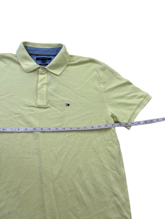 TOMMY HILFIGER POLO SHIRT MINIMAL YELLOW ΑΝΤΡΙΚΟ PRE OWNED L