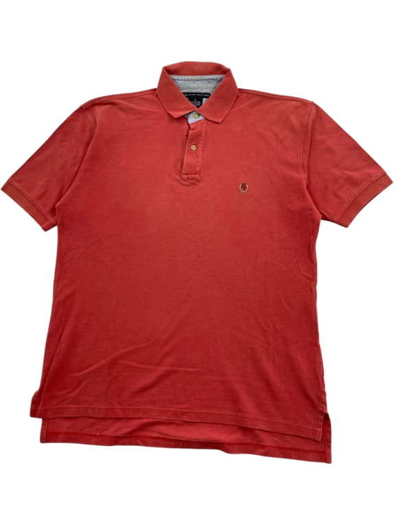 TOMMY HILFIGER POLO SHIRT VINTAGE ΜΕ ΚΕΝΤΗΜΕΝΟ ΛΟΓΟΤΥΠΟ ΚΟΚΚΙΝΟ ΑΝΔΡΙΚΟ L
