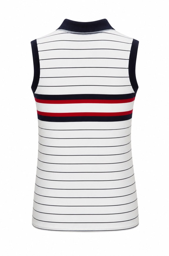 TOMMY HILFIGER POLO TOP STRIPED NAVY ΛΕΥΚΟ ΓΥΝΑΙΚΕΙΟ PRE OWNED M