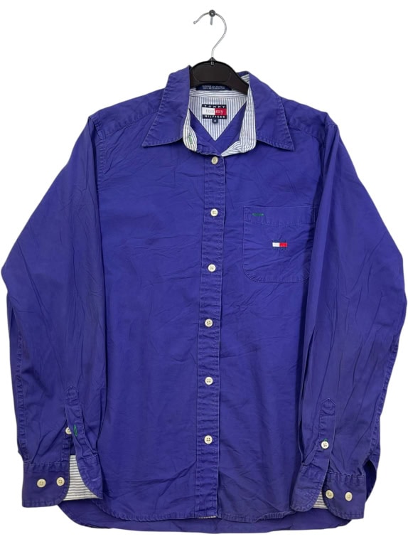 TOMMY HILFIGER Camicia 90s con logo ricamato Blu UNISEX M