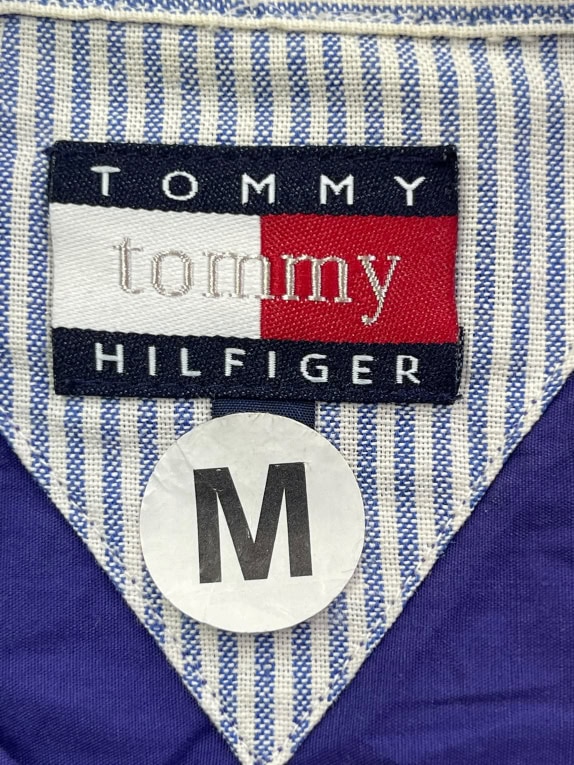 TOMMY HILFIGER Camicia 90s con logo ricamato Blu UNISEX M